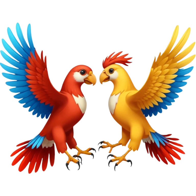 fight between two birds  emoji