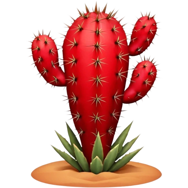 Red cactus emoji