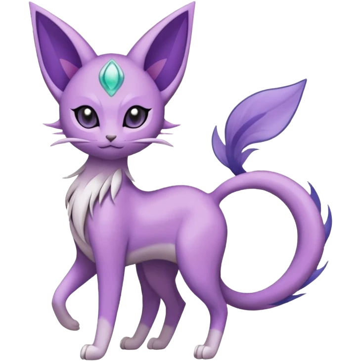 Meloetta-Purrloin-Espeon-Delcatty-Pokémon-Fakémon-fusion-hybrid-creature emoji
