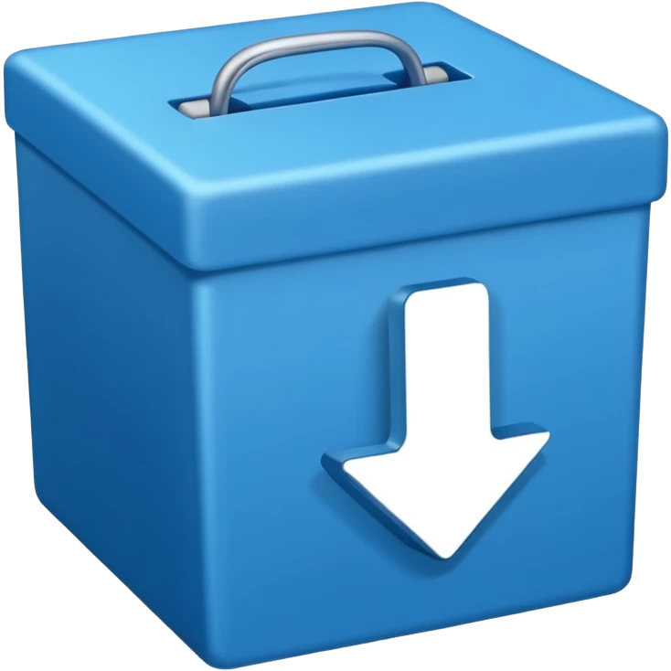 Blue box with a blue check in side emoji