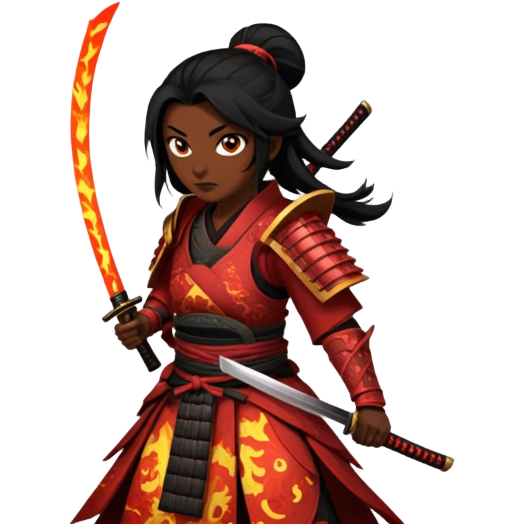 Fire-Wielding Samurai emoji