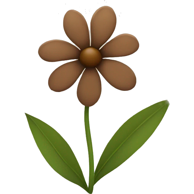 Brown flower emoji