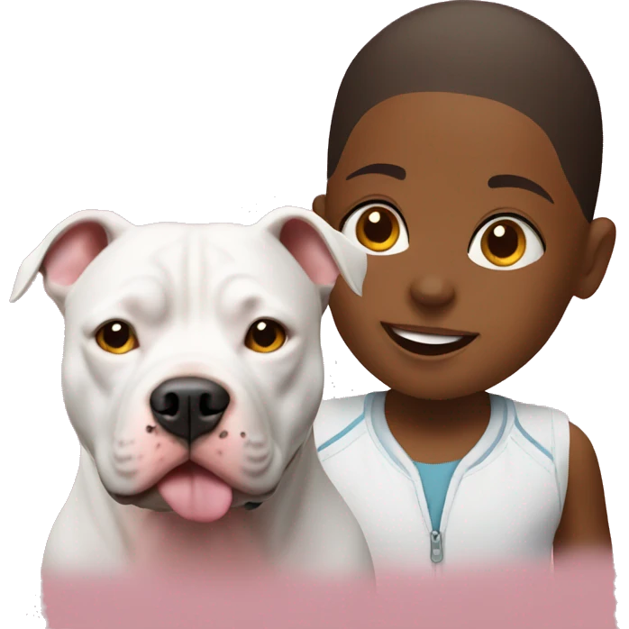 pitbull and a child emoji