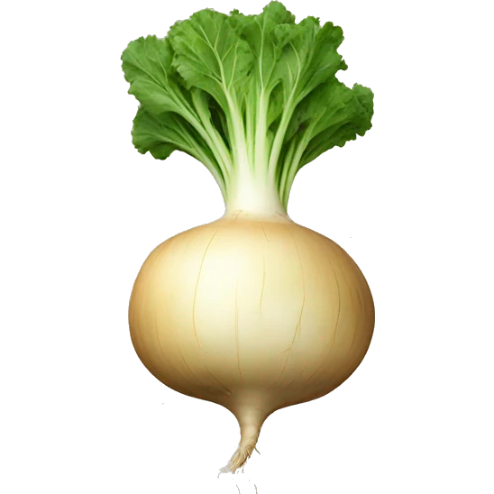 a single piece of turnip emoji
