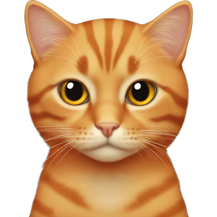 Orange Cat with black hair latin boy emoji
