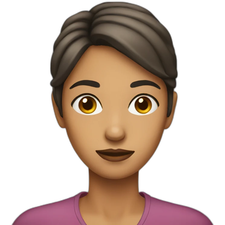 A woman with side eyes emoji
