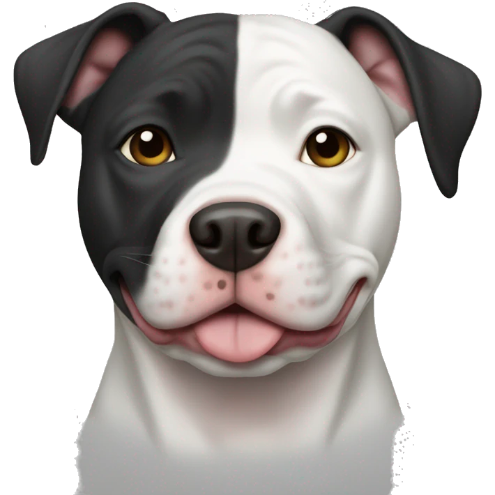 Black and white pitbull emoji