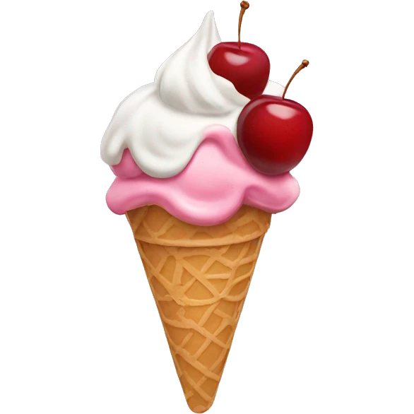 Ice cream Sunday with cherry on top  emoji