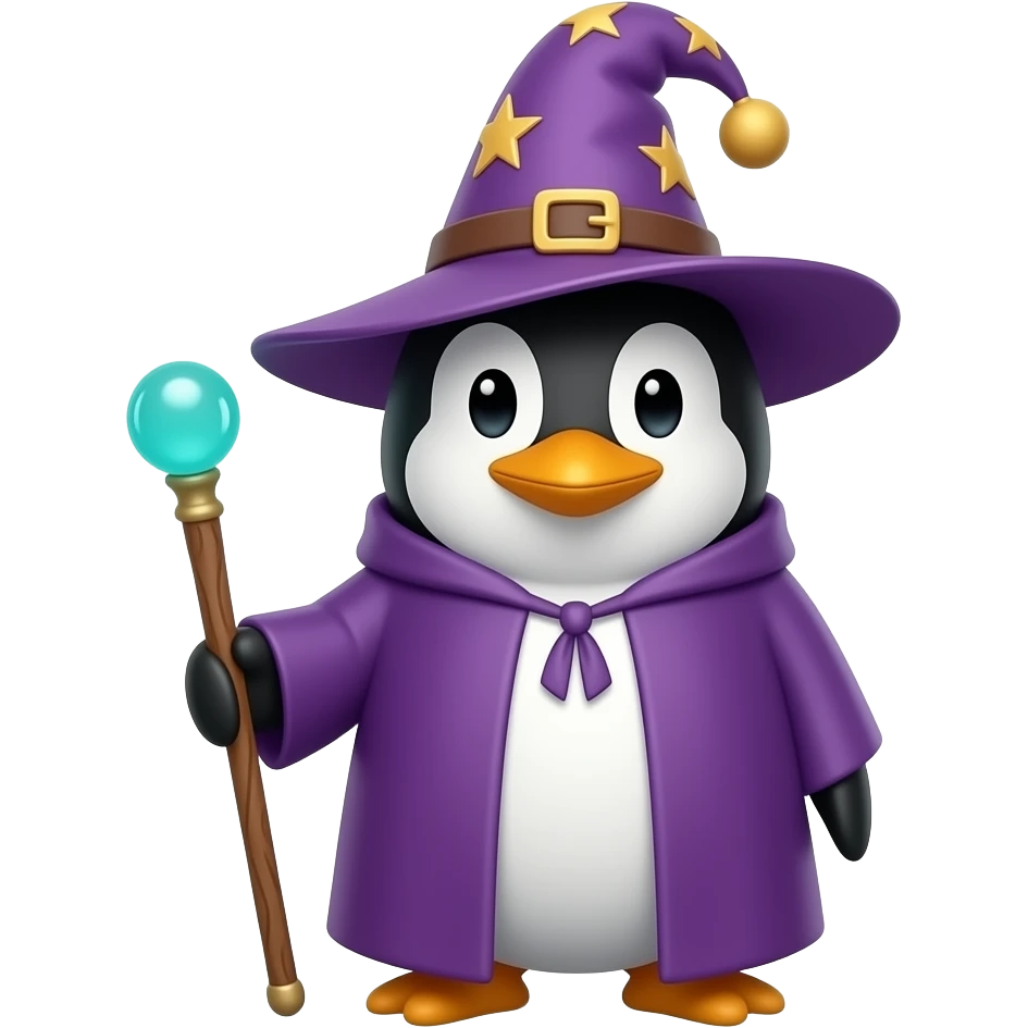 Penguin Wizard emoji