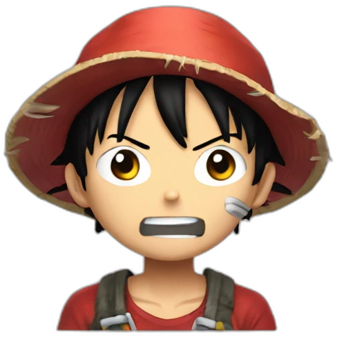 Mini luffy au combat emoji