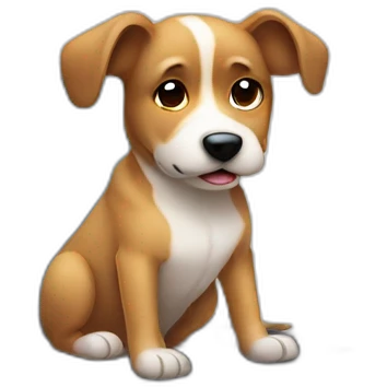A dog Whit a laptop emoji