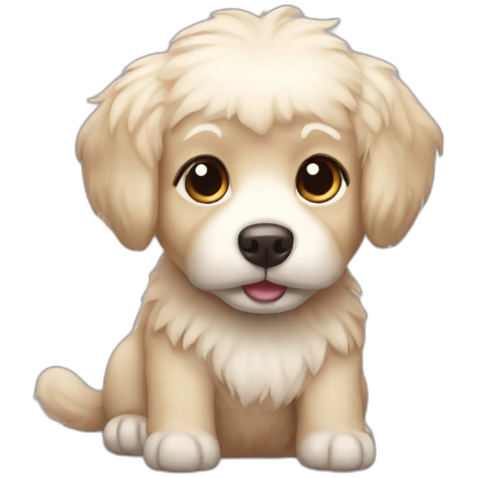 cream_puppy_pom_dog emoji