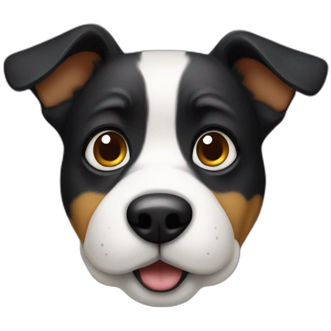 a dog with charles chaplin face emoji