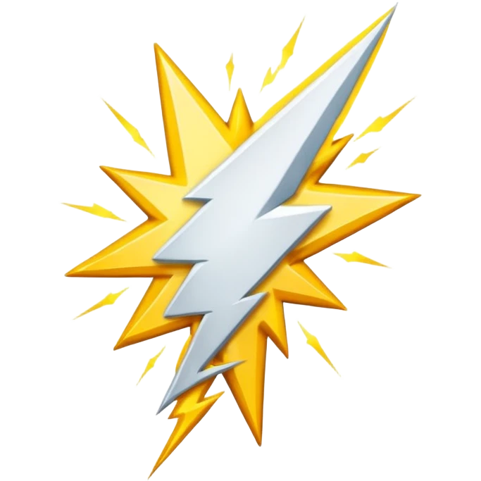 a white lightning emoji emoji