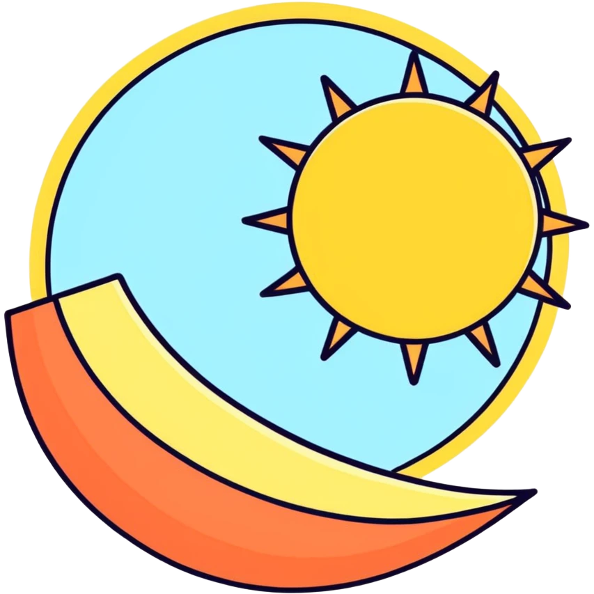 Hot sun emoji