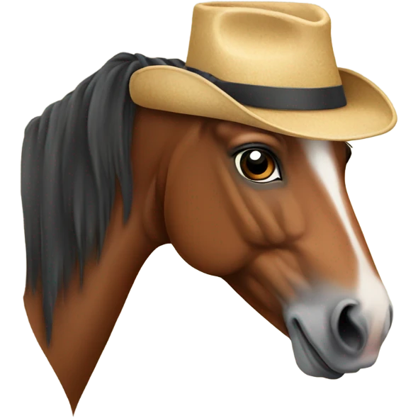 Horse with a hat emoji
