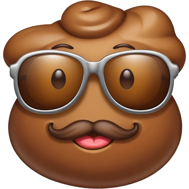 A poop with sunglasses  emoji