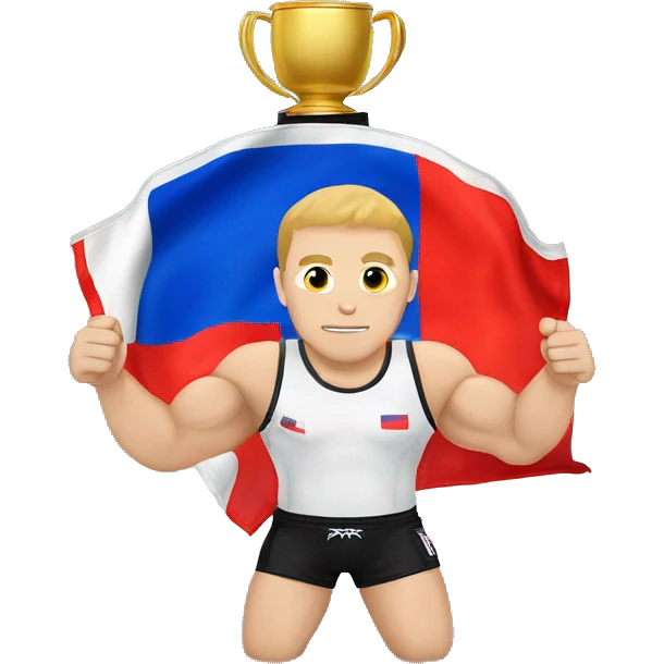 Petr Yan holding UFC belt with Russian Federation flag emoji