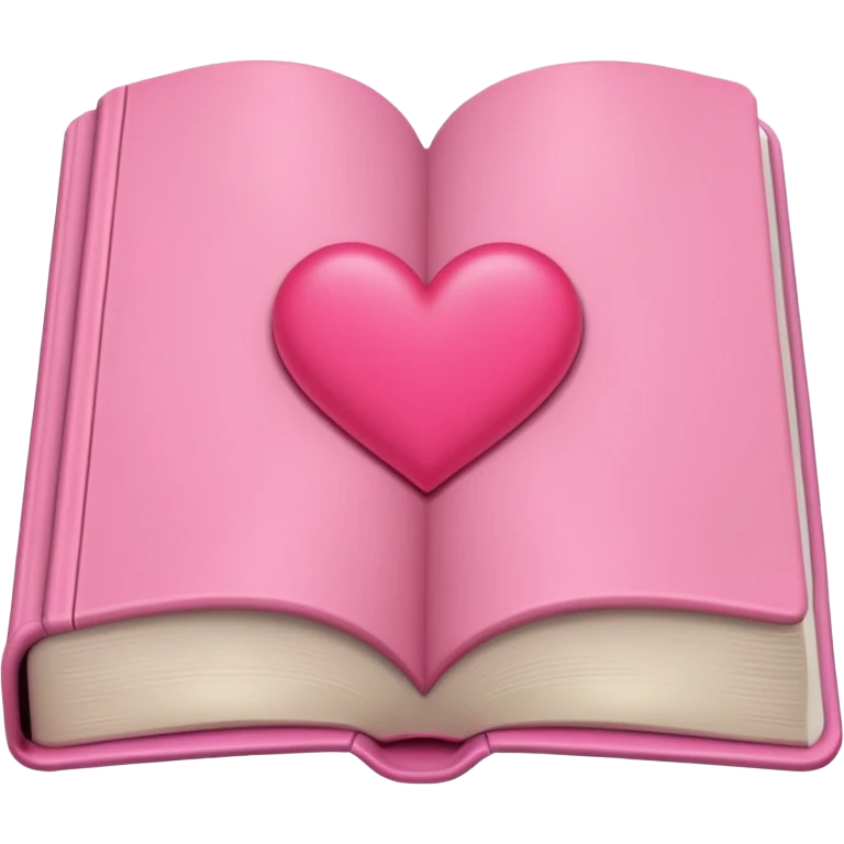 pink book with pink heart emoji