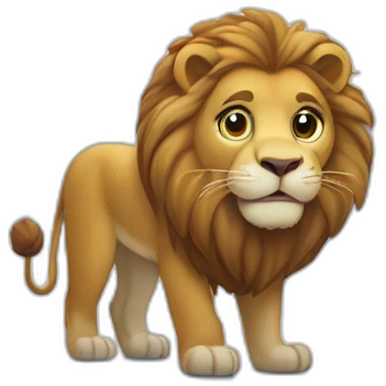 Lion sur une neige emoji