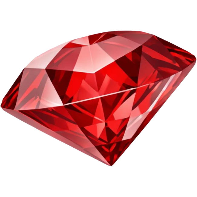 Red Diamond Crystal with "RED" written in the centerRed Diamond Crystal with "RED" written in the center emoji