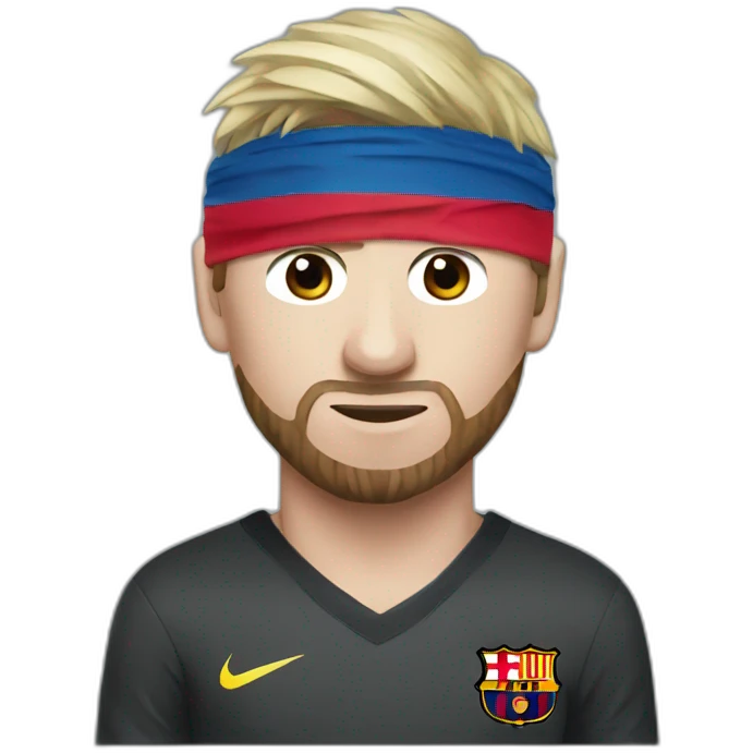 Messi wearing a blindfold  emoji