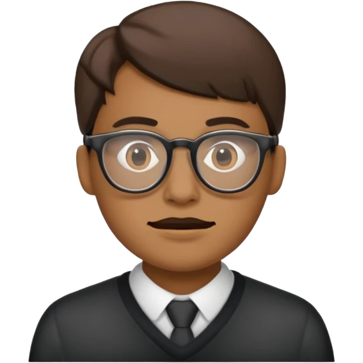 Mute Face but with a wide jaw and wearing glasses emoji