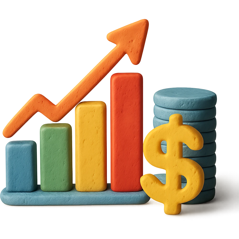claymation style finance concept emoji
