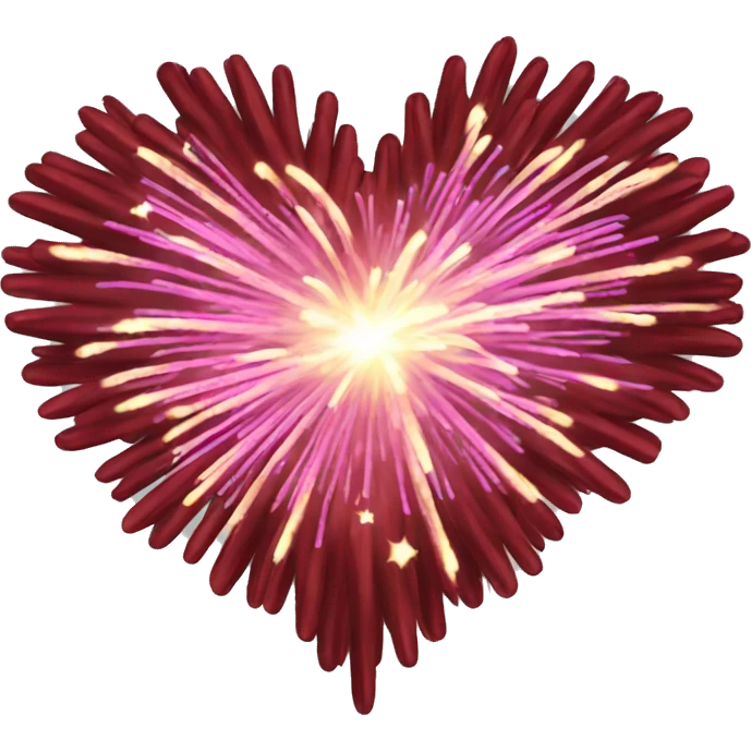 Heart shape firework emoji