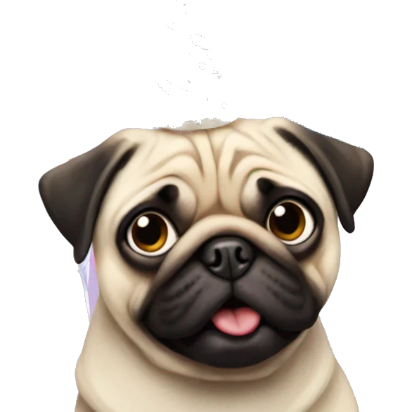 Happy birthday pug emoji