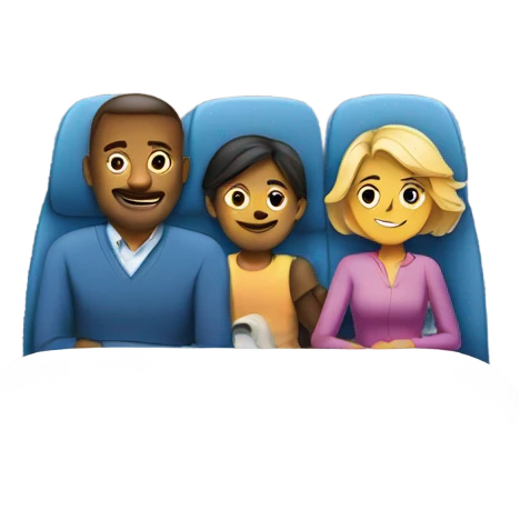 Parents on a plane emoji