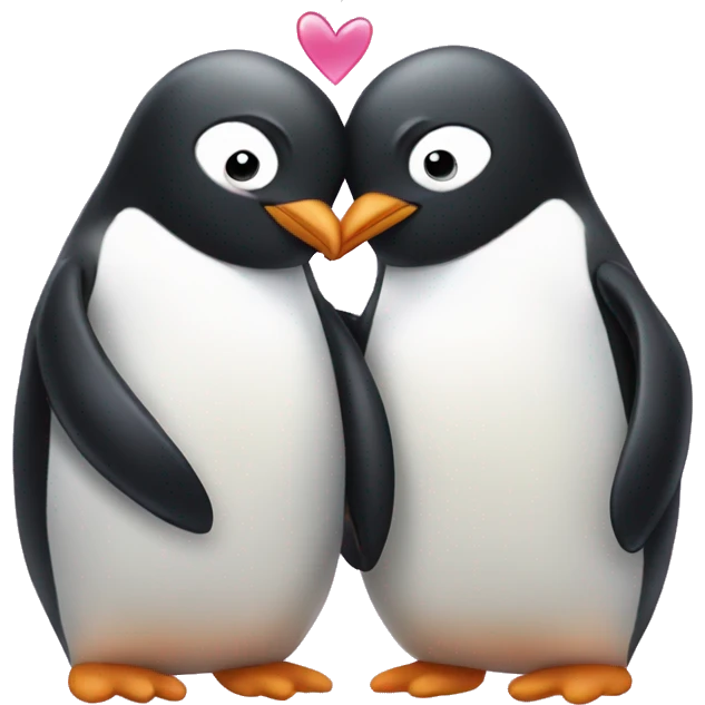 Penguin gay love emoji