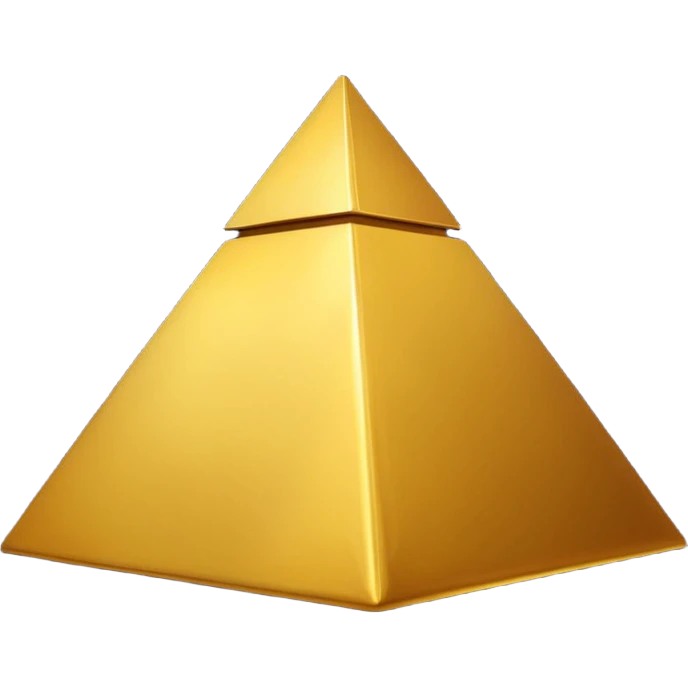Egypt Pyramid, digital art emoji style, with professional lighting, no face on objects, white background emoji