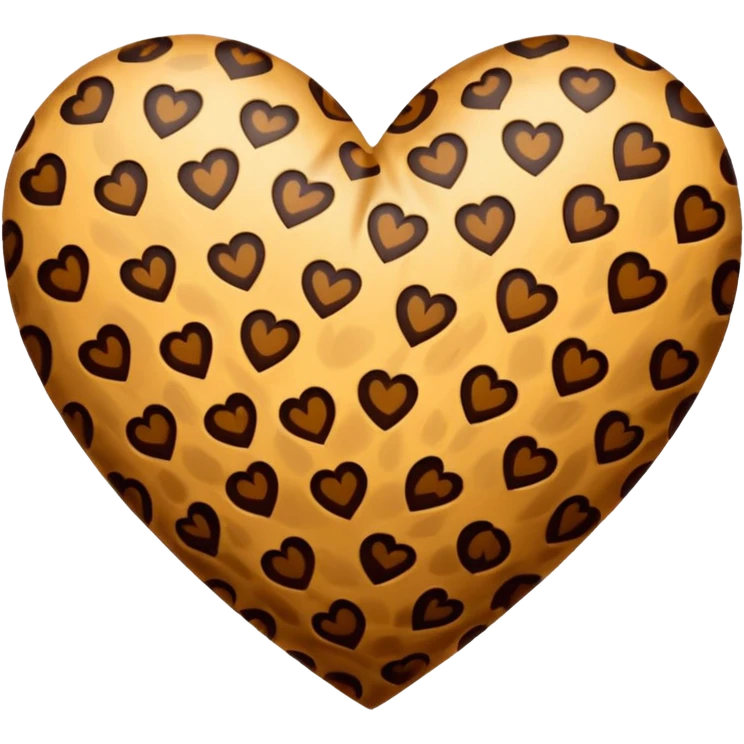 leopard print heart emoji emoji