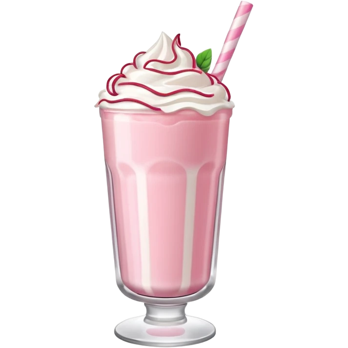 Strawberry milkshake emoji
