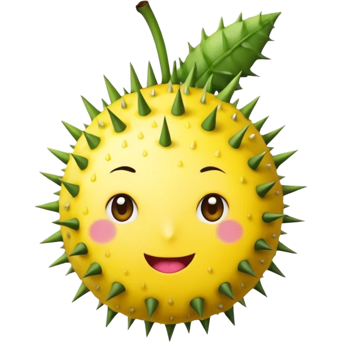 The cartoon Rosa roxburghii fruit then drinks lemon juice. emoji