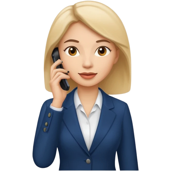 business woman talking on the mobile phone emoji