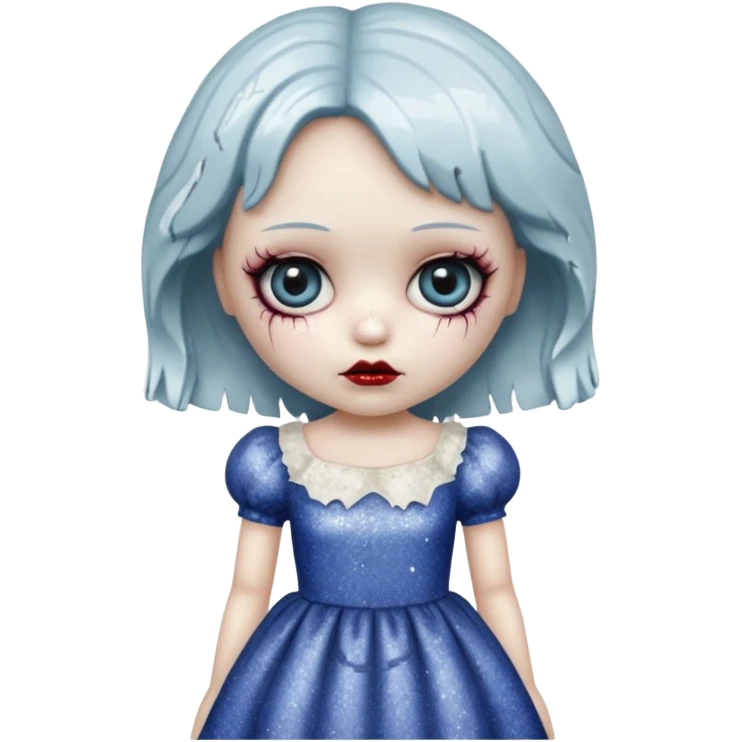 Glitter sweet horror doll emoji