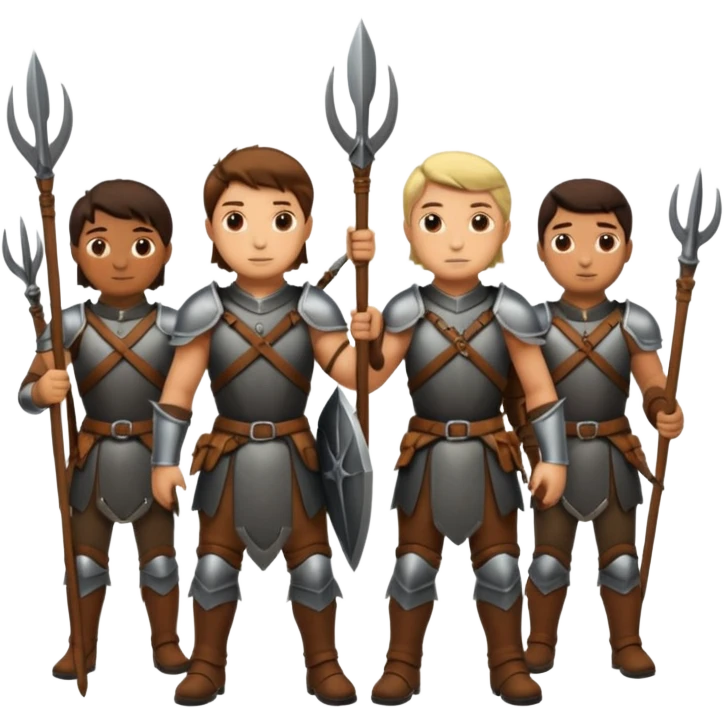 The classic image of hunters in ancient times emoji