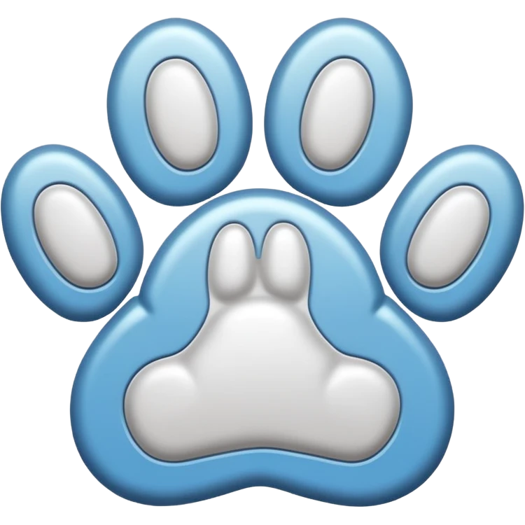 white paw print emoji