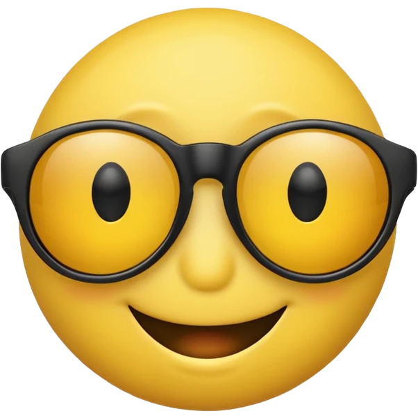 Smiley face peeking over the top of their sunglasses like checking someone out emoji