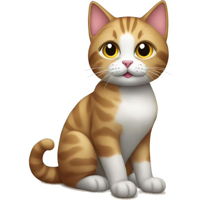 cat sitting on the beach emoji