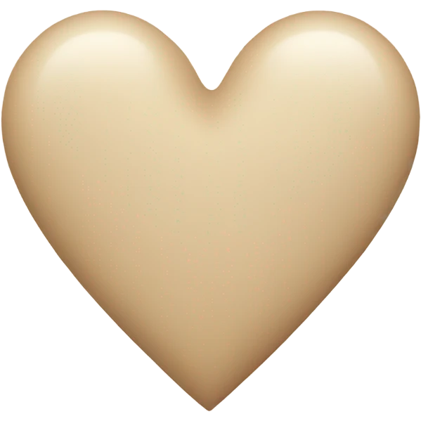 beige heart  emoji