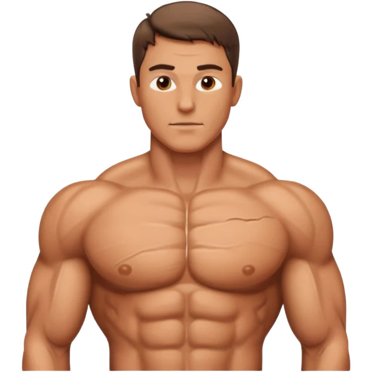 a male chest emoji