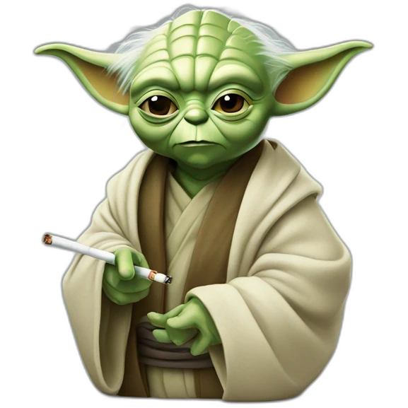 Yoda qui fume la cigarette électronique  emoji
