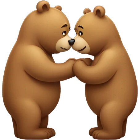 Two bears kissing  emoji
