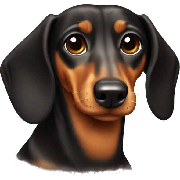 black and tan dachshund emoji