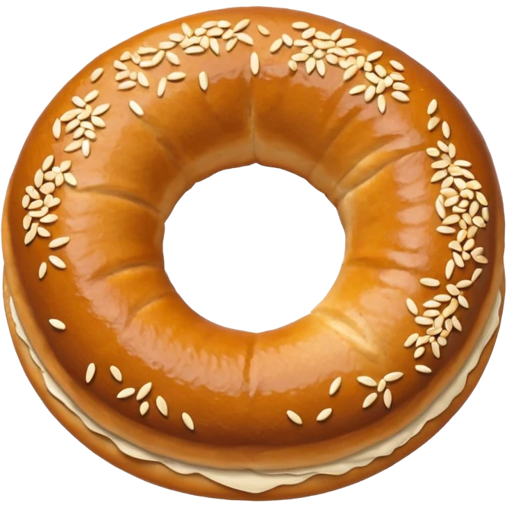 simple and round simit, apple style emoji emoji