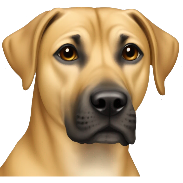 Blonde Black mouth cur dog breed emoji