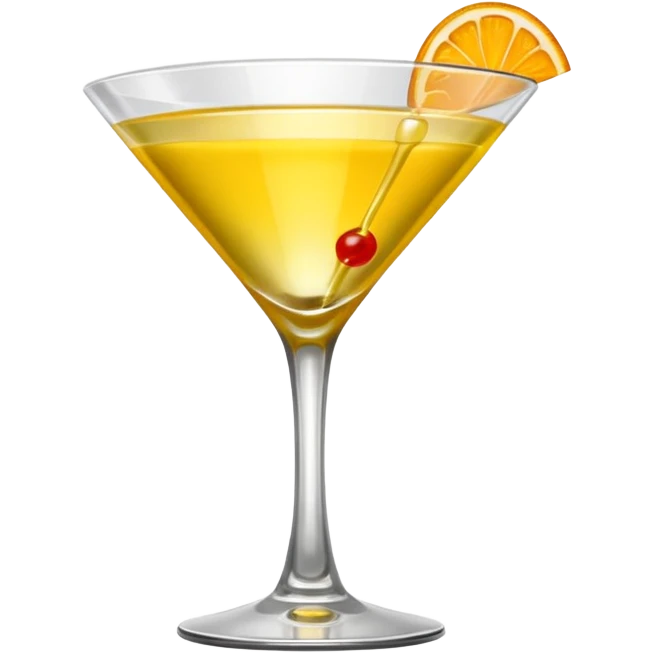 orangeish yellow in martini glass
 emoji